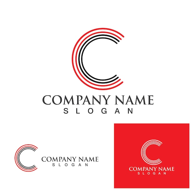 Diseño del icono vectorial de la plantilla del logotipo de la letra C