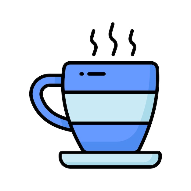 Un diseño de icono vectorial de taza de té caliente concepto de bebida caliente