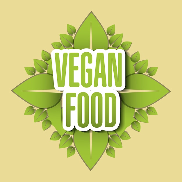 Vector diseño de icono vegano