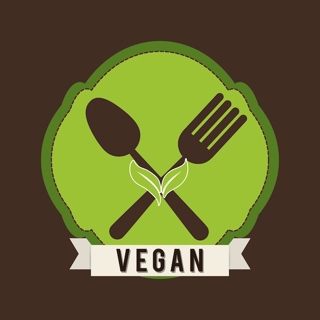 Diseño de icono vegano