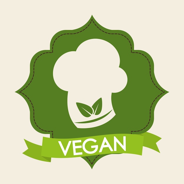 Diseño de icono vegano