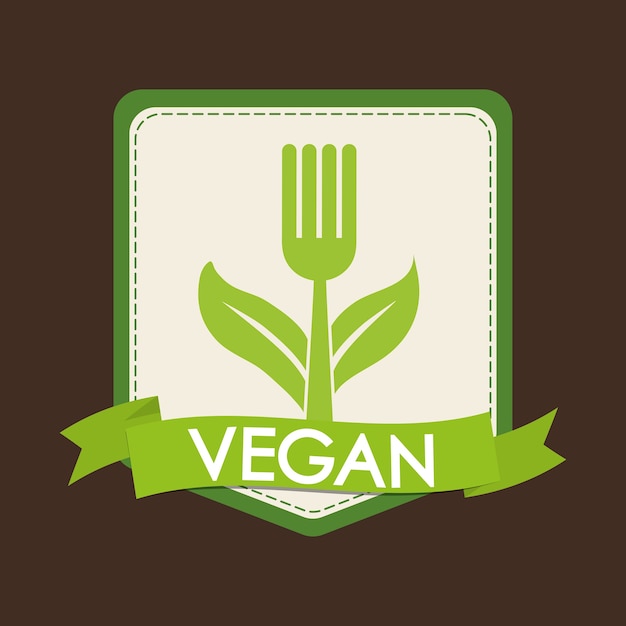 Vector diseño de icono vegano