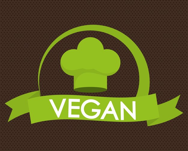 Diseño de icono vegano
