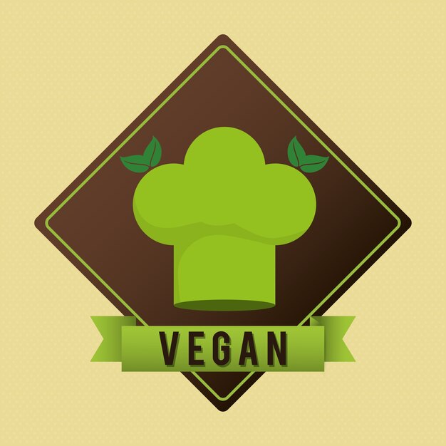 Diseño de icono vegano