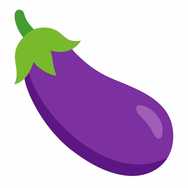 diseño de icono de verduras frescas de berenjena aislado