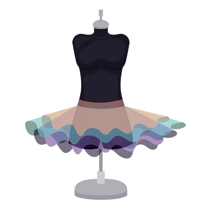 Vector diseño de icono de vestido de moda femenina