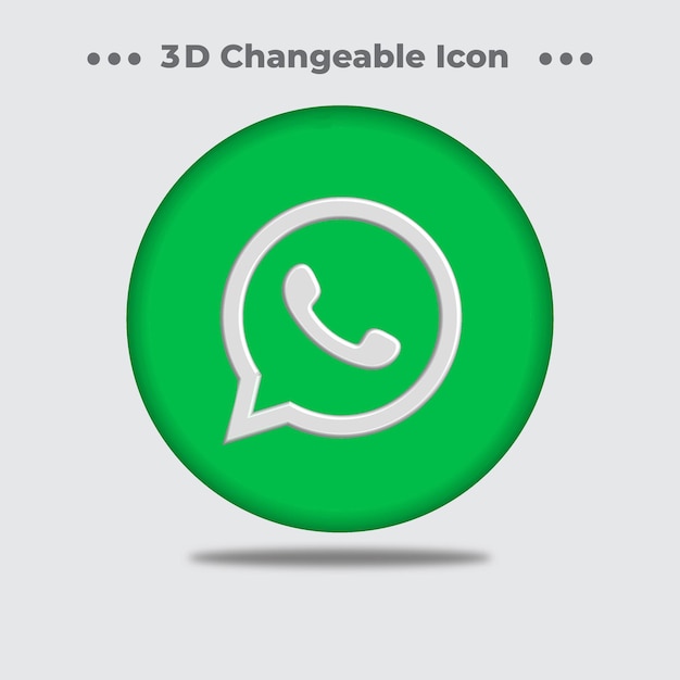 Diseño de icono de whatsapp 3d realista