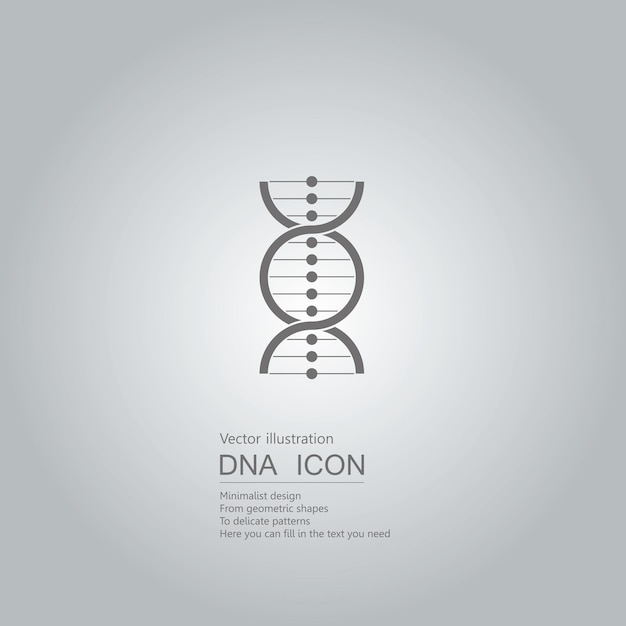 Diseño de iconos de ADN. Aislado sobre fondo gris.