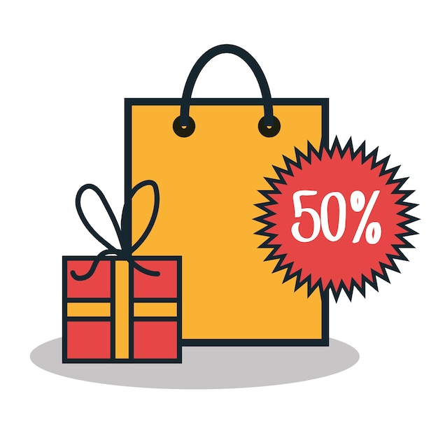diseño de iconos aislados de compras