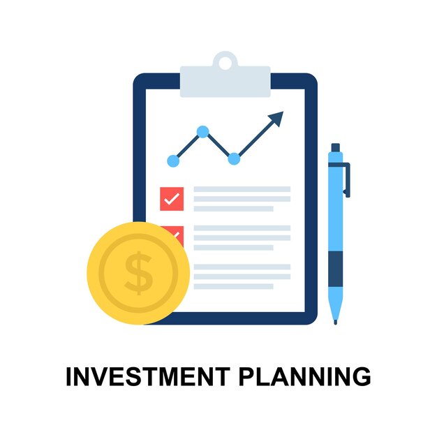 Diseño de íconos de análisis de mercado de estilo plano bien diseñado listo para su uso vectorial