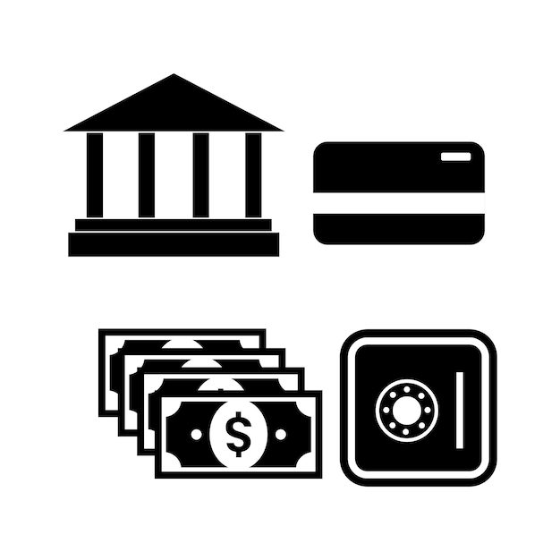 diseño de iconos de banca vectorial