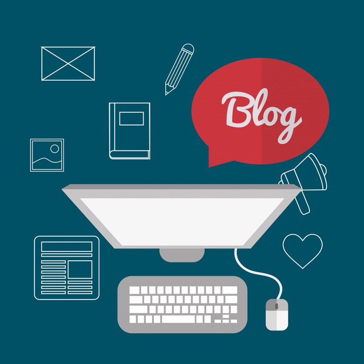 Vector diseño de iconos de blog