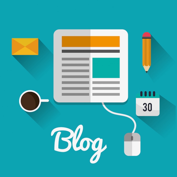 Vector diseño de iconos de blog