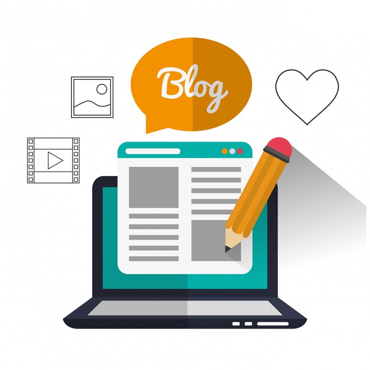 Vector diseño de iconos de blog