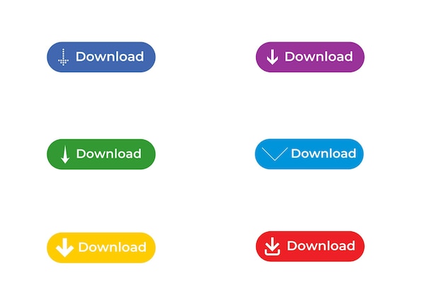 Diseño de iconos de botones de descarga gratis