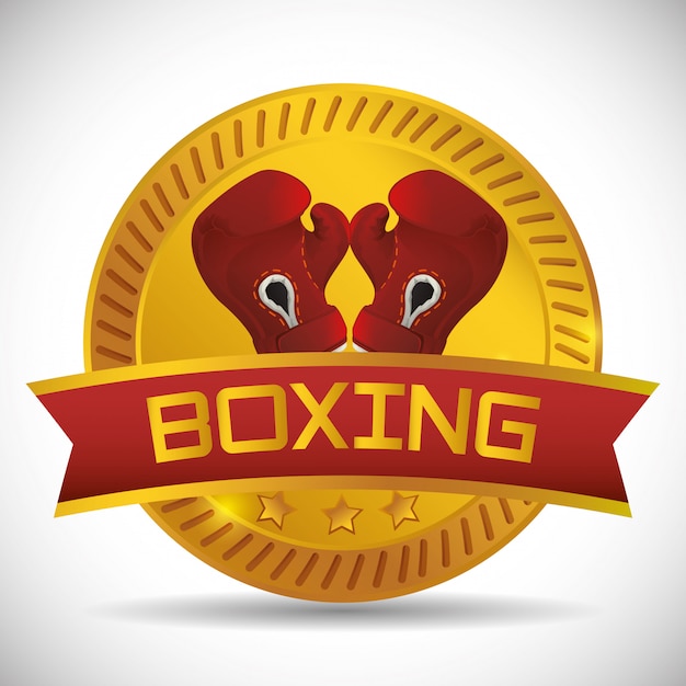 Vector diseño de iconos de boxeo