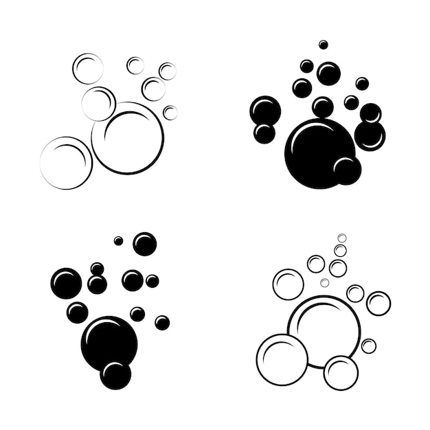 Diseño de iconos de burbujas Arte vectorial de diseño de bubbles
