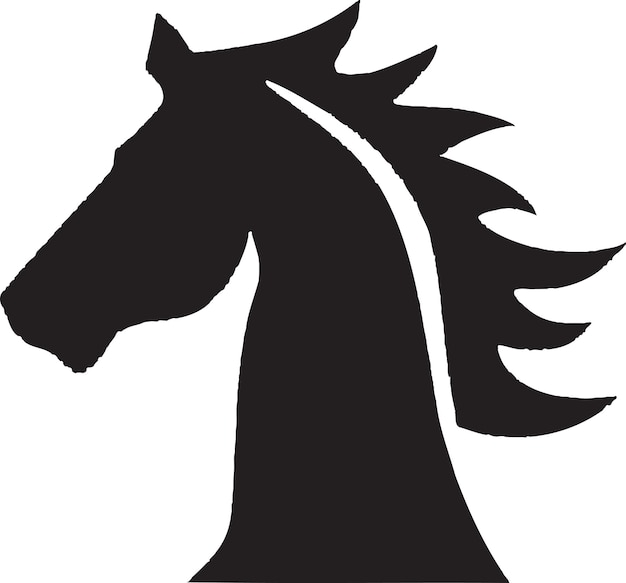 Diseño de íconos de caballos y carruajes gráfico vectorial
