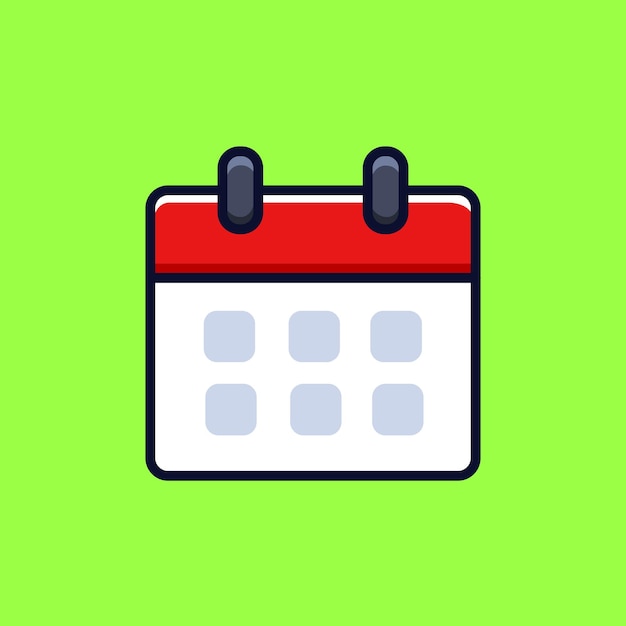 Diseño de iconos de calendario Diseño vectorial de calendario ilustrado