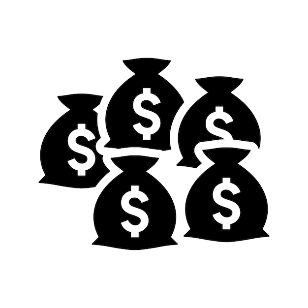 Diseño de íconos de dinero en crecimiento