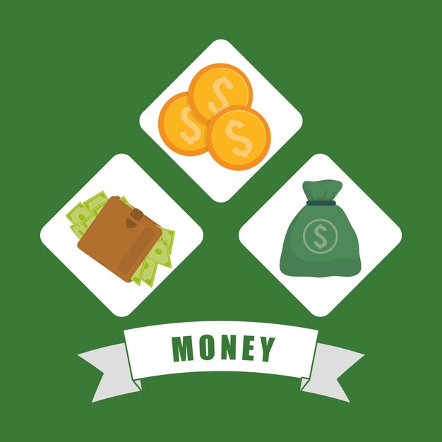 Diseño de iconos de dinero