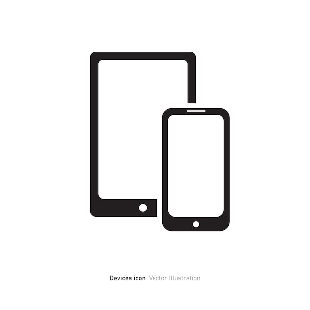 Diseño de iconos de dispositivos Ilustración vectorial