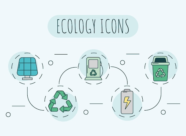 Diseño de iconos de ecología