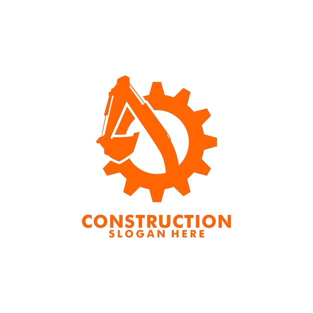 Diseño de íconos de edificios Ilustración vectorial del logotipo de la excavadora