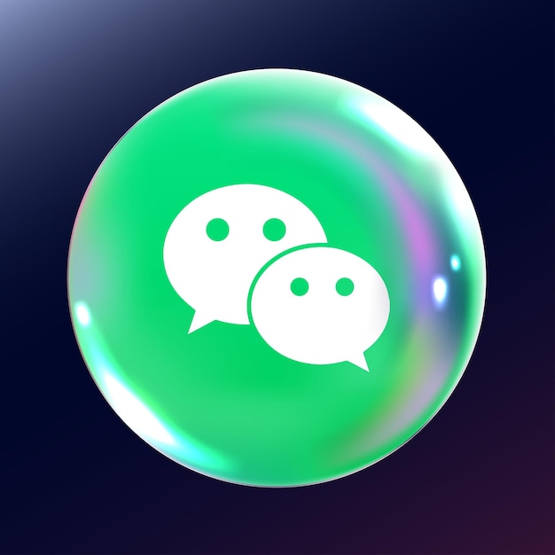 Diseño de íconos de estilo burbuja de wechat