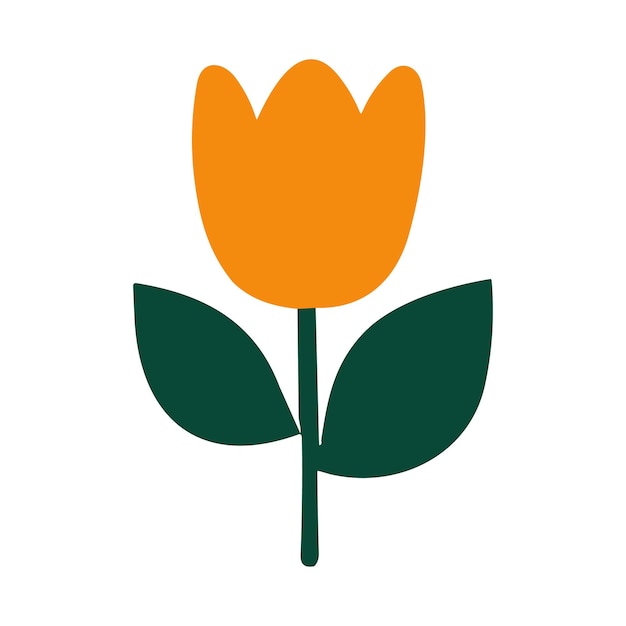 Diseño de iconos de flores vectoriales