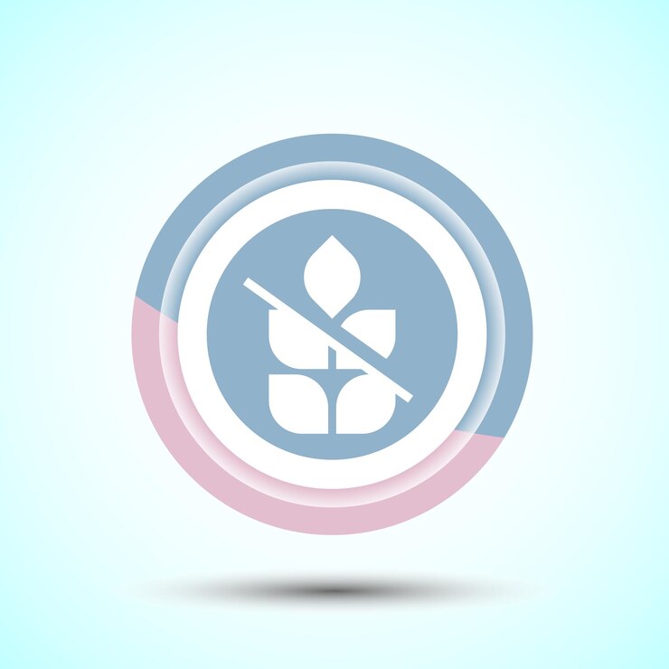 Vector diseño de iconos sin gluten ilustración de señales de alimentos sin gluten para aplicaciones y sitios web diseño de botones de color pastel