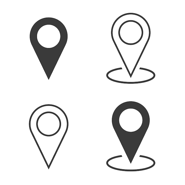 Diseño de iconos GPS planos