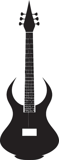 Diseño de íconos de guitarra de resonancia rítmica Icon de guitarra de fusión de fretboard Logotipo gráfico vectorial