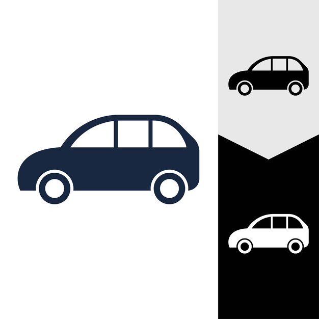 Diseño de iconos de ilustraciones vectoriales de automóviles