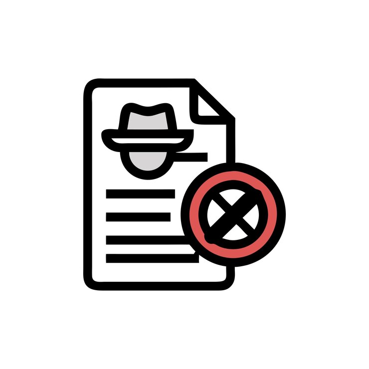 Vector diseño de íconos de la lista negra
