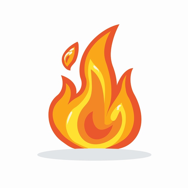 Diseño de iconos de llamas de dibujos animados arte de clips arte de pegatinas arte vectorial