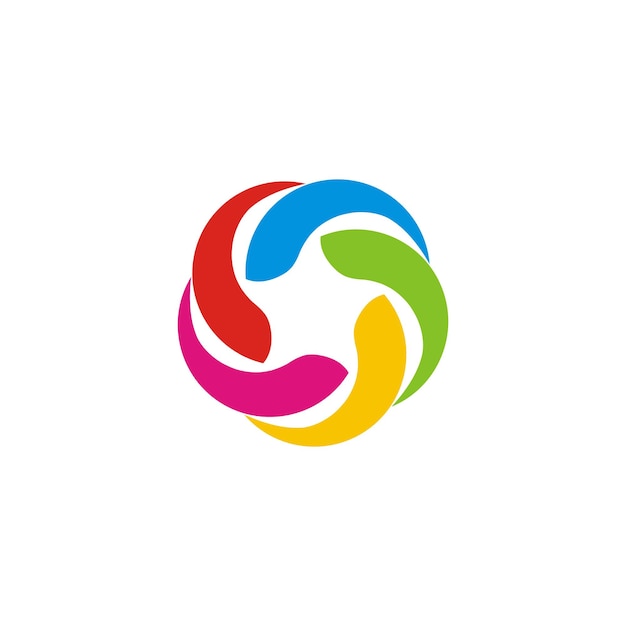 diseño de iconos del logotipo de colorfuel circile