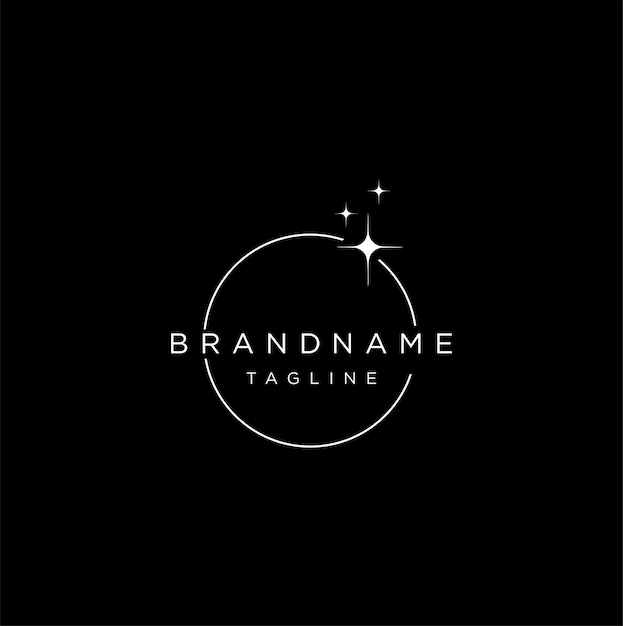 Diseño de íconos de logotipo de luz oscura