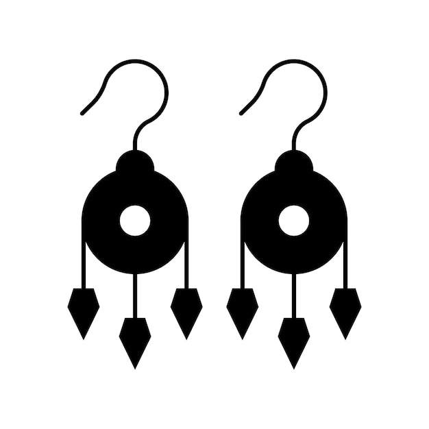 Diseño de iconos de pendientes de joyería