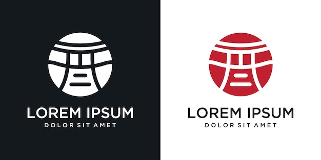 Diseño de iconos de plantillas de logotipos de dojo abstractos
