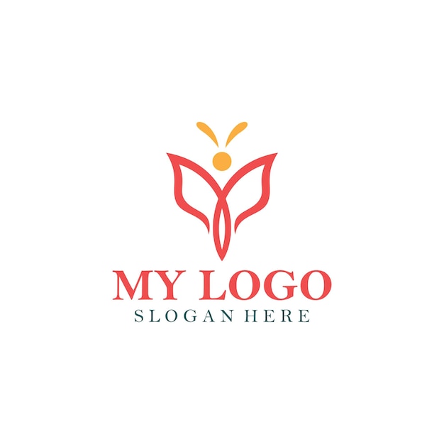 Diseño de iconos de plantillas de logotipos de mariposas
