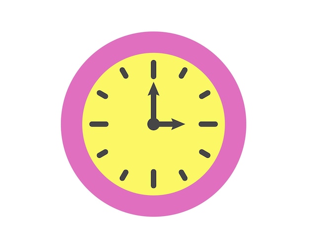 Diseño de íconos de reloj de verano con fruta de dragón de pitaya Íconos de frutas del tiempo