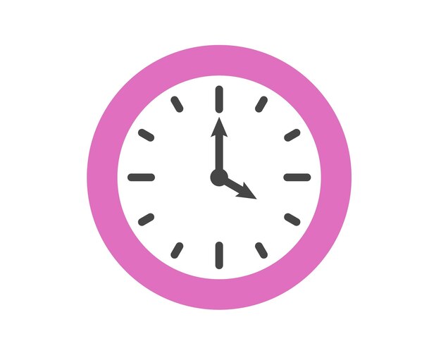 Diseño de íconos de reloj de verano con lychee Íconos de frutas del tiempo