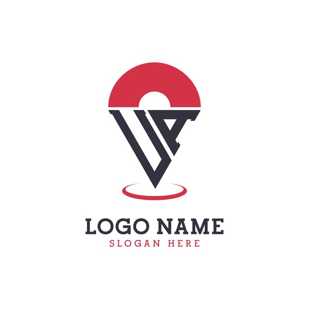 Diseño de íconos de ubicación Logotipo moderno de UA Pinpoint para aplicaciones de mapas de navegación y negocios basados en la ubicación
