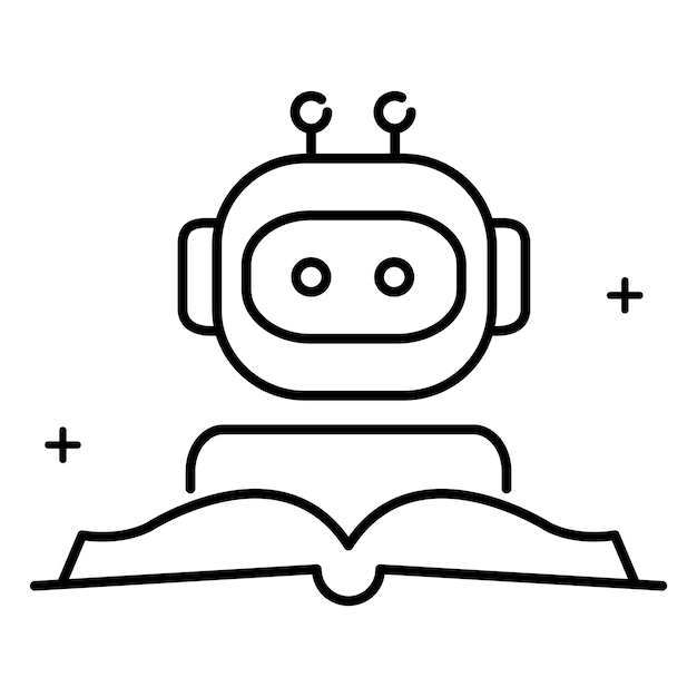 Diseño de íconos vectoriales de conocimiento digital con trazo editable