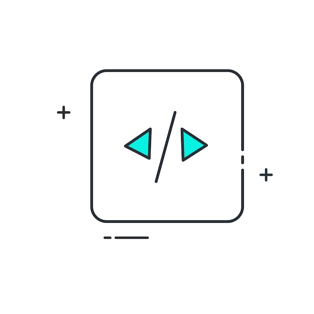 Diseño de íconos vectoriales de creación de código automatizado