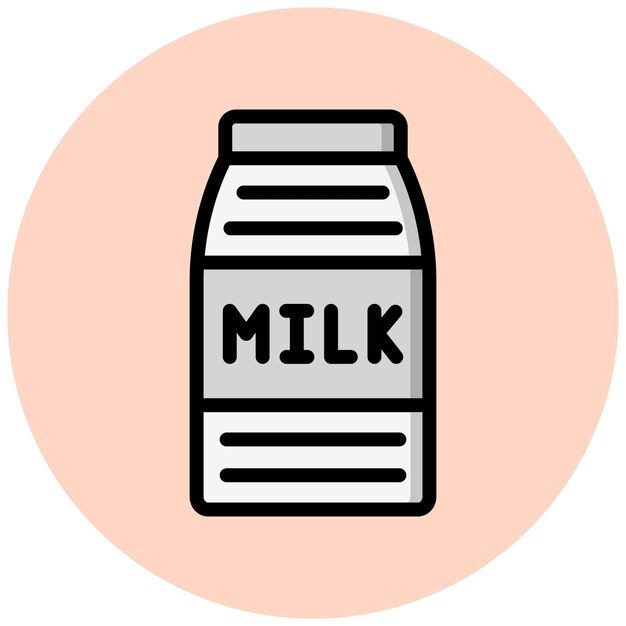 Diseño de íconos vectoriales Ilustración de leche