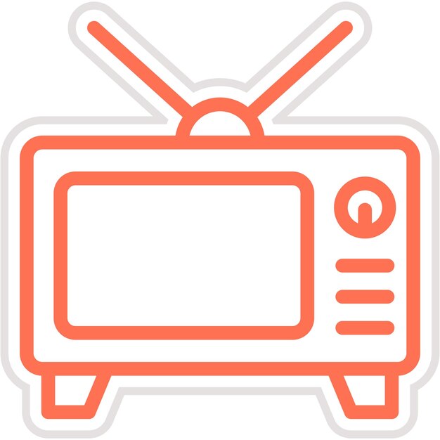 Diseño de íconos vectoriales Ilustración de televisión