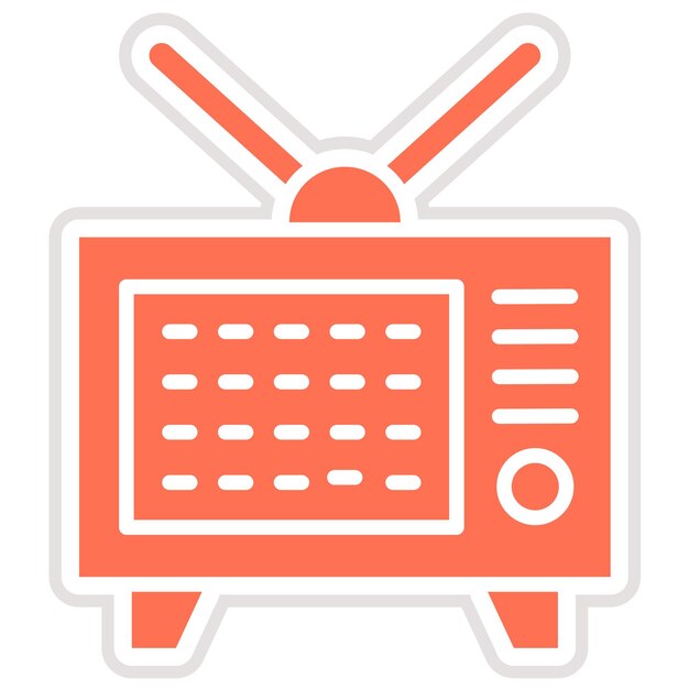 Diseño de íconos vectoriales Ilustración de televisión