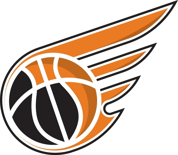 Diseño de iconos vectoriales del logotipo de baloncesto